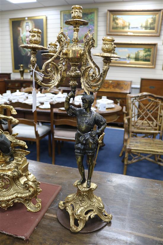 Ornate clock garniture